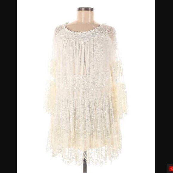 Miss June Dress womens one size Cream summer lace Casual long sleeve - Picture 1 of 11